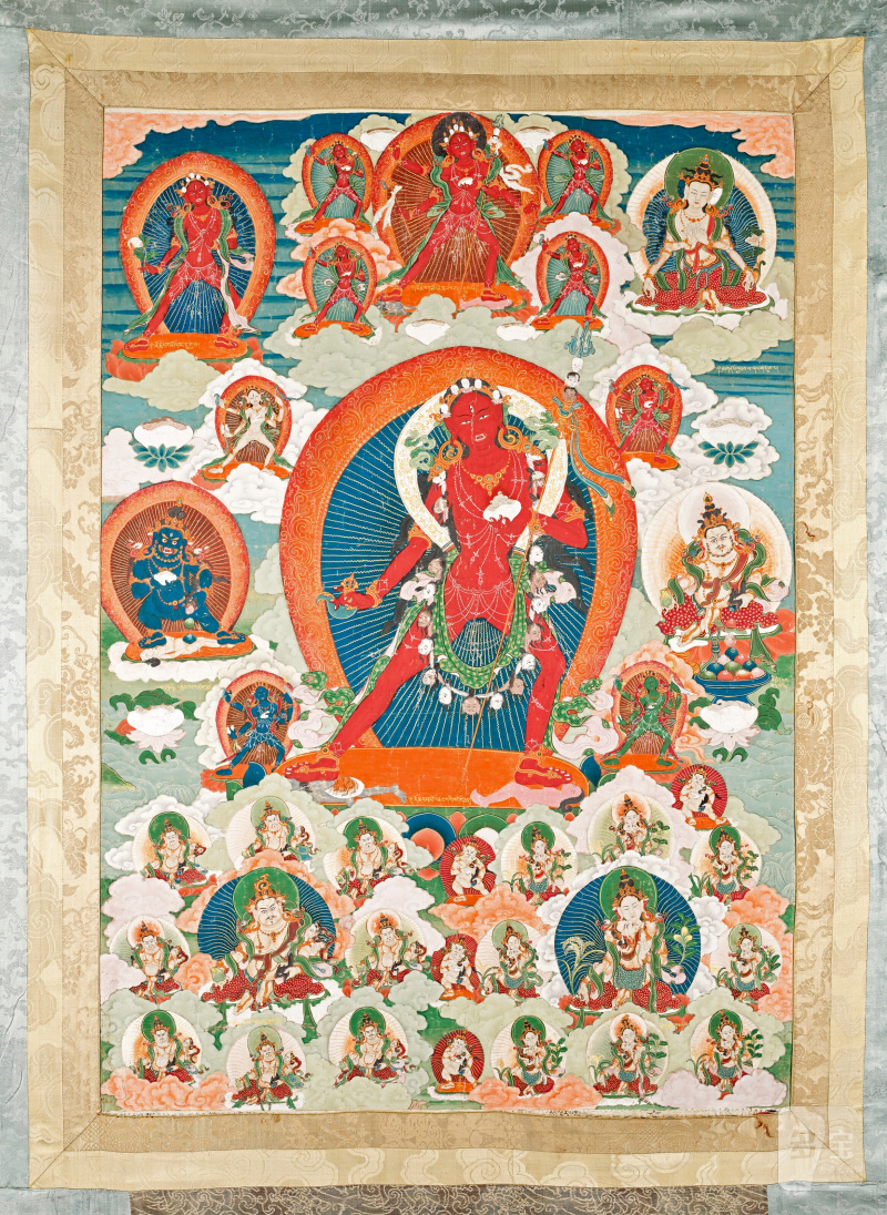 THANGKA REPRÉSENTANT VAJRAVARAHI  BHOUTAN, XVIIIE-XIXE SIÈCLE - 图2